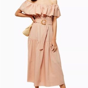 TopShop Belted Ruffle Dress